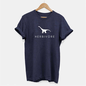 Herbivore Dinosaur Ethical Vegan T-Shirt (Unisex)-Vegan Apparel, Vegan Clothing, Vegan T Shirt, BC3001-Vegan Outfitters-X-Small-Navy-Vegan Outfitters