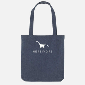 Herbivore Dinosaur Woven Tote Bag, Vegan Gift-Vegan Apparel, Vegan Accessories, Vegan Gift, Vegan Tote Bag-Vegan Outfitters-Midnight-Vegan Outfitters