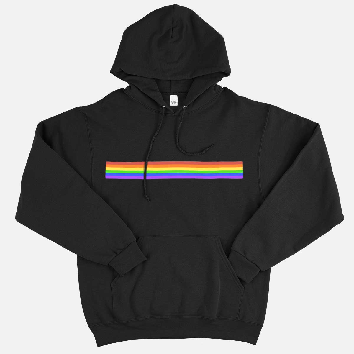 Pride Flag Stripe LGBTQ+ Pride Vegan Hoodie (Unisex) – Vegan