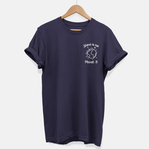 There Is No Planet B Corner Ethical Vegan T-Shirt (Unisex)-Vegan Apparel, Vegan Clothing, Vegan T Shirt, BC3001-Vegan Outfitters-X-Small-Navy-Vegan Outfitters