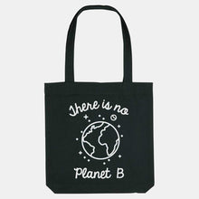 Load image into Gallery viewer, There Is No Planet B Woven Tote Bag, Vegan Gift-Vegan Apparel, Vegan Accessories, Vegan Gift, Vegan Tote Bag-Vegan Outfitters-Black-Vegan Outfitters