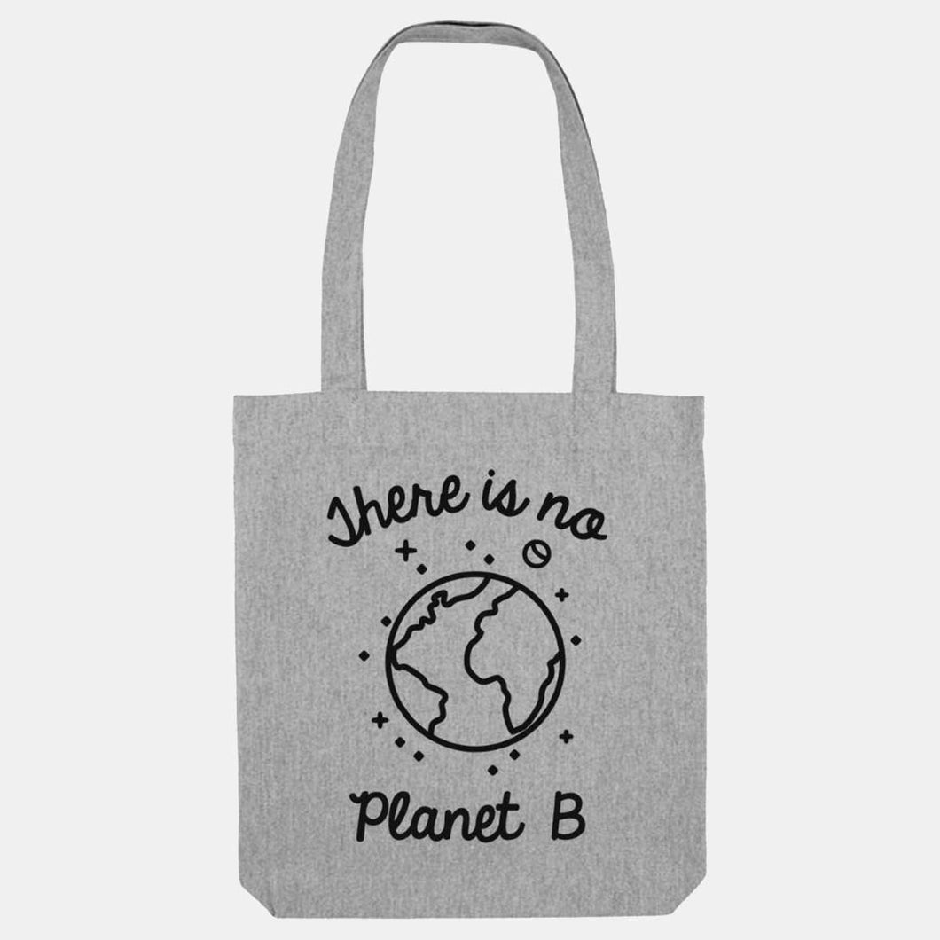 There Is No Planet B Woven Tote Bag, Vegan Gift-Vegan Apparel, Vegan Accessories, Vegan Gift, Vegan Tote Bag-Vegan Outfitters-Heather Grey-Vegan Outfitters