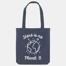 Load image into Gallery viewer, There Is No Planet B Woven Tote Bag, Vegan Gift-Vegan Apparel, Vegan Accessories, Vegan Gift, Vegan Tote Bag-Vegan Outfitters-Midnight-Vegan Outfitters
