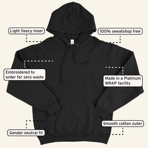 VO Embroidered Ethical Vegan Hoodie (Unisex)