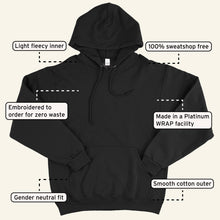 Load image into Gallery viewer, Botanatomy Heart Embroidered Ethical Vegan Hoodie (Unisex)