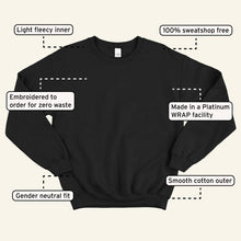 Load image into Gallery viewer, VO Embroidered Ethical Vegan Sweatshirt (Unisex)