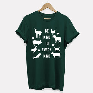 Sei freundlich zu jeder Art Ethisches veganes T-Shirt (Unisex)