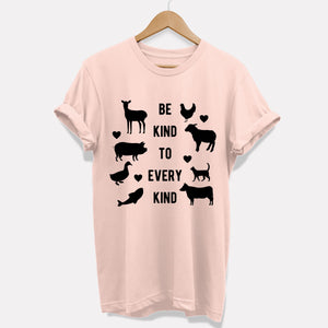 Sei freundlich zu jeder Art Ethisches veganes T-Shirt (Unisex)