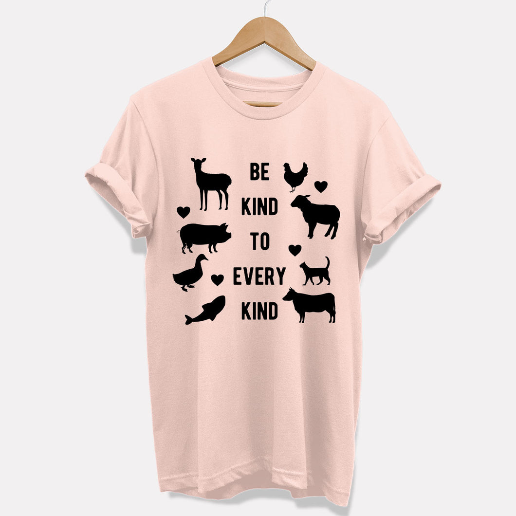 Sei freundlich zu jeder Art Ethisches veganes T-Shirt (Unisex)