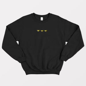 Hummeln besticktes ethisches veganes Sweatshirt (Unisex)