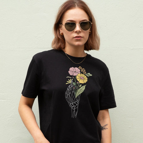 T-shirt à main de botanique (unisexe)