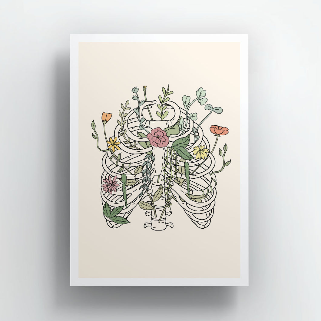 Botanatomy Ribs Art Print