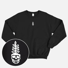 Load image into Gallery viewer, Botanatomy Skull Embroidered Ethical Vegan Sweatshirt (Unisex)