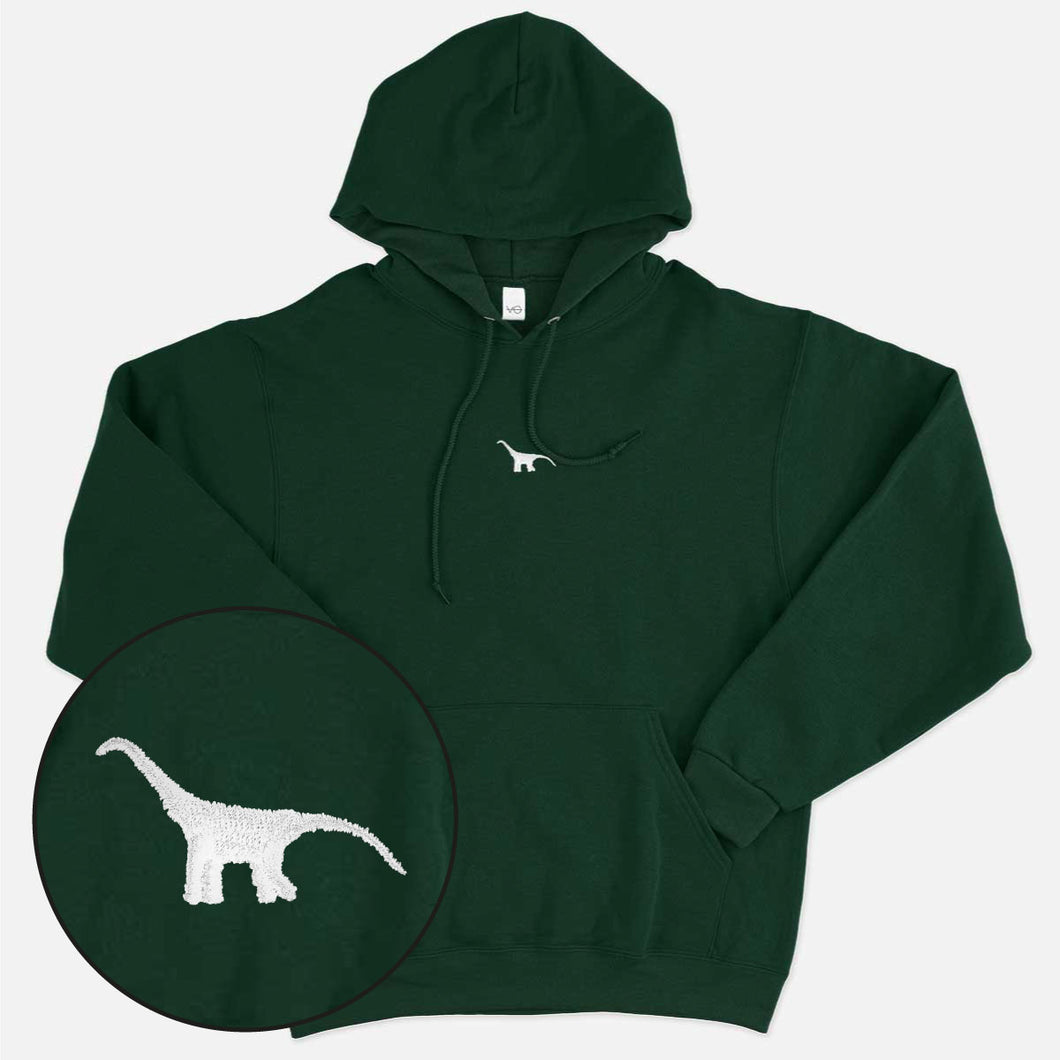 Tiny Embroidered Dino Hoodie (Unisex)