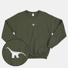 Load image into Gallery viewer, Tiny Embroidered Dino Sweatshirt (Unisex)