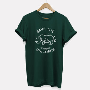 Save The Chubby Unicorns Ethisches veganes T-Shirt (Unisex)