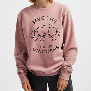 Save The Chubby Unicorns Ethical Vegan Sweatshirt (Unisex)