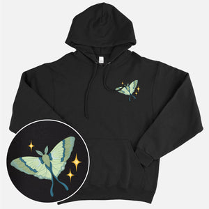 Dark Forest Luna Moth Hoodie (Unisex)