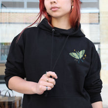 Load image into Gallery viewer, Dark Forest Luna Moth Hoodie (Unisex)