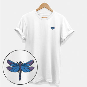 T-shirt brodé libellule (unisexe)