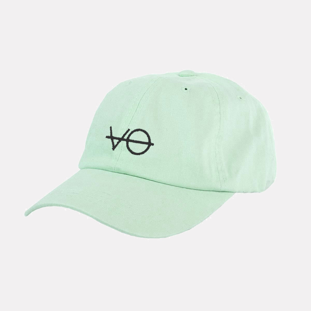Embroidered VO Dad Cap (Unisex)-Vegan Apparel, Vegan Accessories, Vegan Gift, Dad Cap, BB653-Vegan Outfitters-Pastel Green-Vegan Outfitters