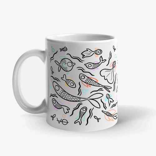 Fishies Mug, Vegan Gift