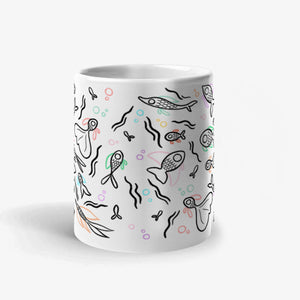 Fishies Mug, Vegan Gift