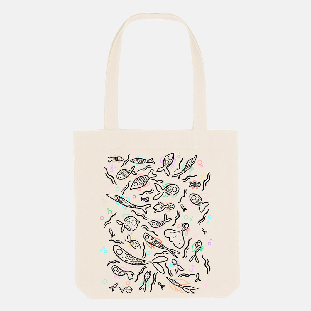 Fishies Tote Bag, Vegan Gift