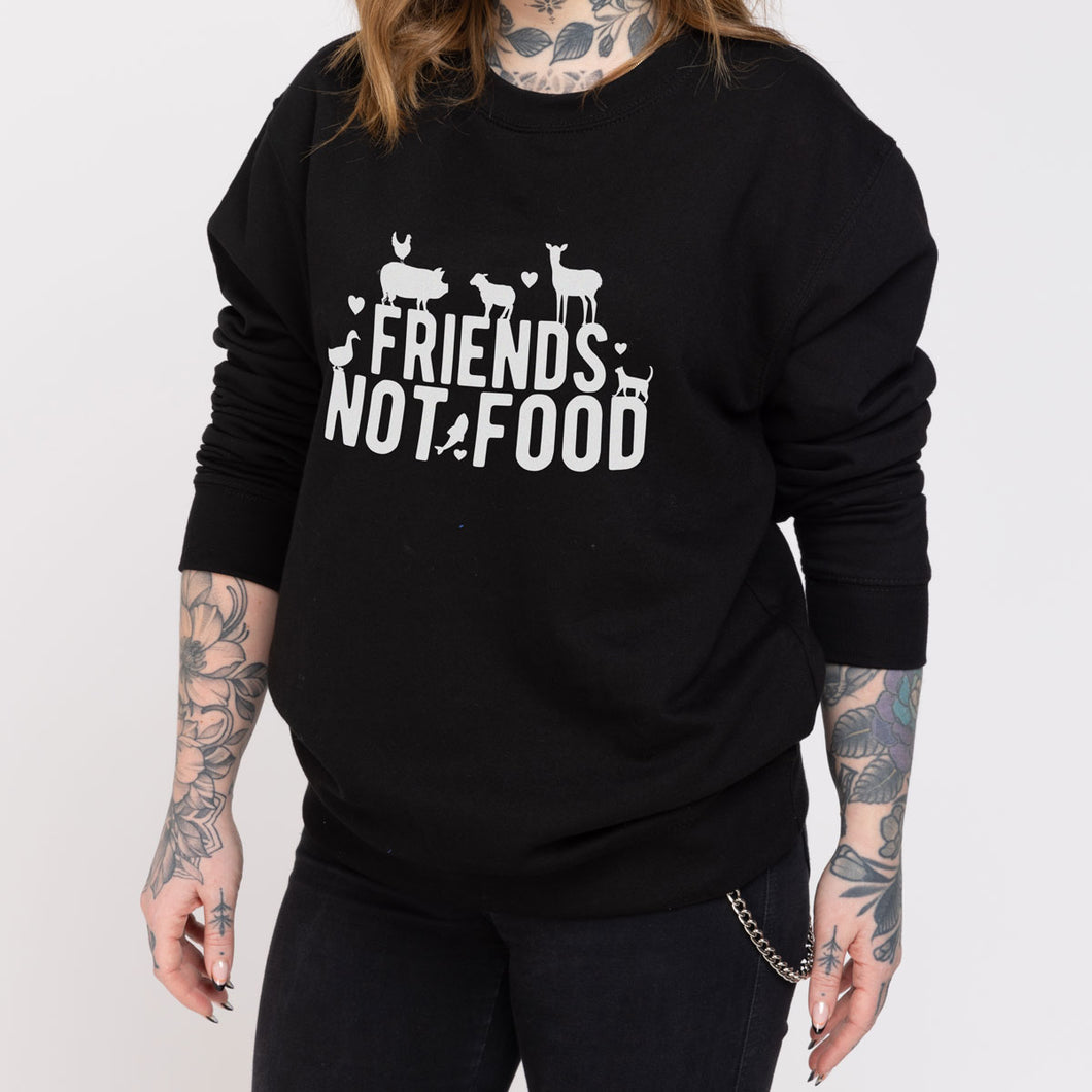 Sweat-shirt végétalien éthique Friends Not Food (Unisexe)