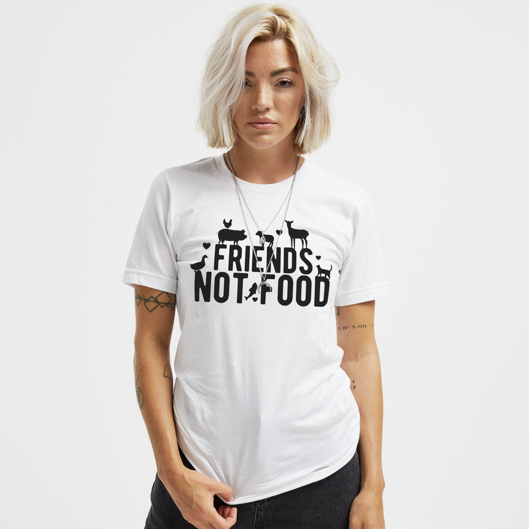 T-shirt végétalien éthique Friends Not Food (unisexe)