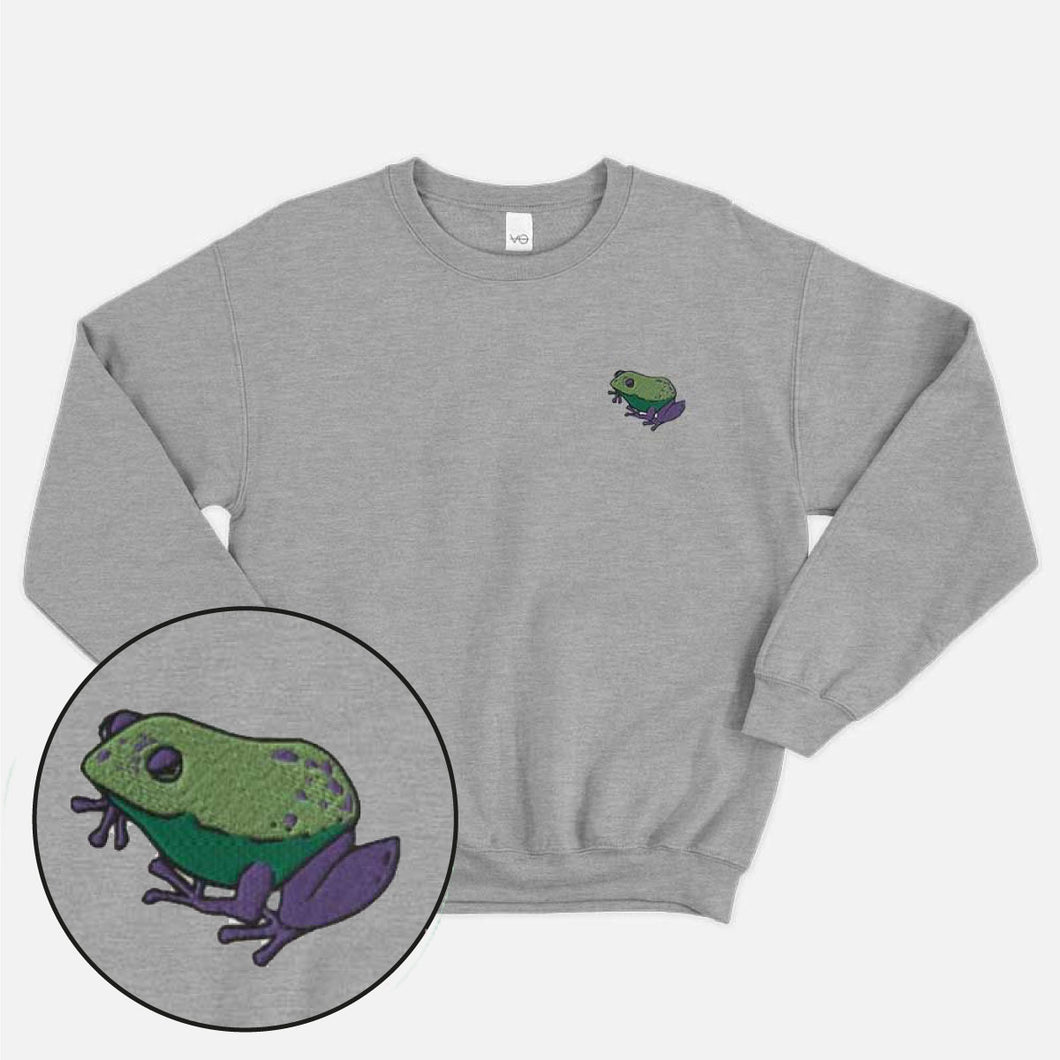 Sweat-shirt brodé grenouille (unisexe)