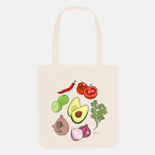 Load image into Gallery viewer, Guacamole Ingredients Tote Bag, Vegan Gift