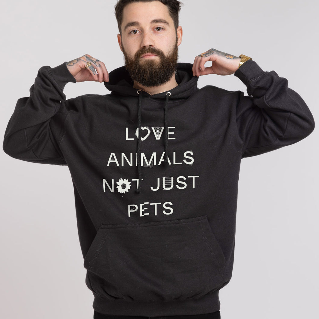 Sweat à capuche Love Animals Not Just Pets (unisexe)