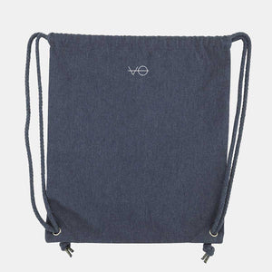 VO Embroidered Organic Drawstring Bag, Vegan Gift