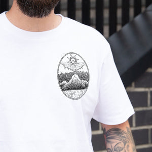 T-shirt Montagnes monochromes (unisexe)
