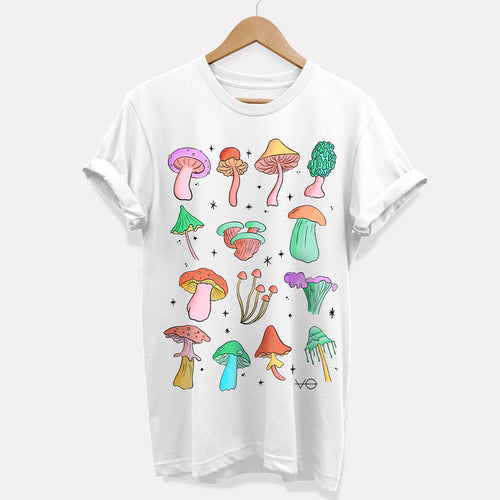 Neon Pastel Mushrooms T-Shirt (Unisex)