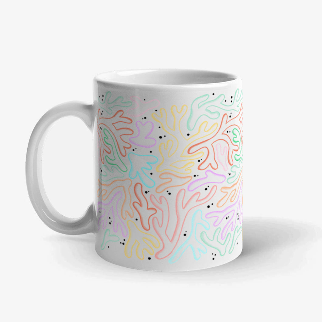 Pastel Coral Mug, Vegan Gift