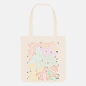 Pastel Coral Tote Bag, Vegan Gift