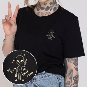 T-shirt Peace Alien Doodle (unisexe)