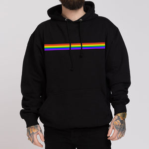 Pride Flag Stripe LGBTQ+ Pride Vegan Hoodie (Unisex)