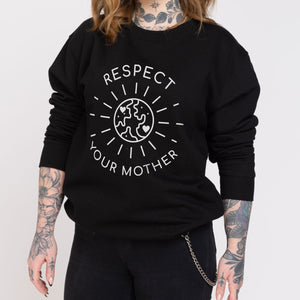 Respektieren Sie Ihre Mutter ethisches veganes Sweatshirt (Unisex)