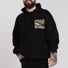 Load image into Gallery viewer, Save A Life, Go Vegan Hoodie (Unisex)