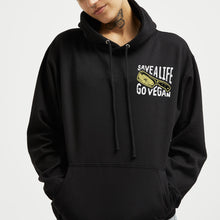 Load image into Gallery viewer, Save A Life, Go Vegan Hoodie (Unisex)