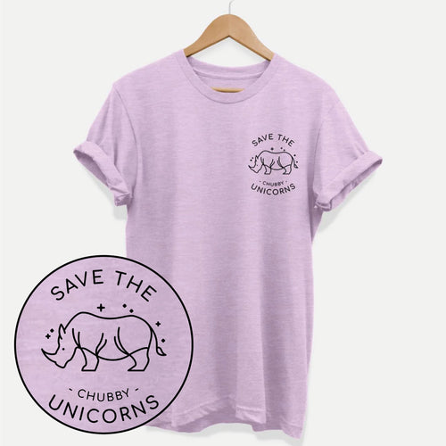 Save The Chubby Unicorns Corner Ethisches veganes T-Shirt (Unisex)