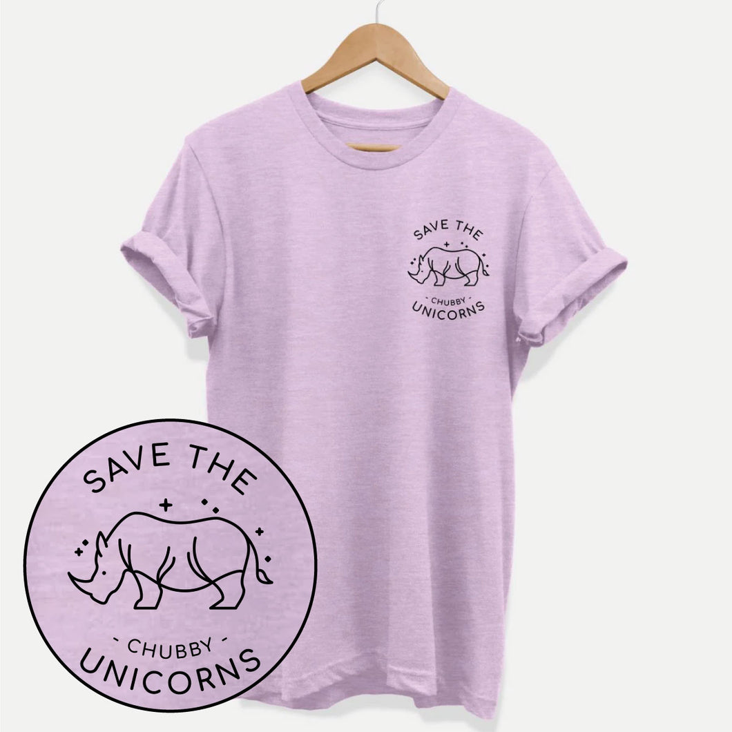 T-shirt végétalien éthique Save The Chubby Unicorns Corner (unisexe)