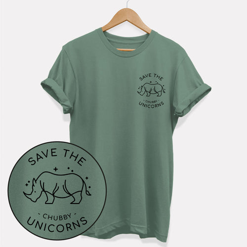 Save The Chubby Unicorns Corner Ethical Vegan T-Shirt (Unisex)