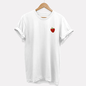 Besticktes Erdbeer-T-Shirt (Unisex)