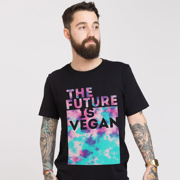 til eksil Spædbarn Uhyggelig The Future Is Vegan Tie Dye Print Ethical Vegan T-Shirt (Unisex) – Vegan  Outfitters