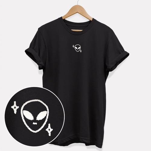 Ethisches veganes T-Shirt mit aufgesticktem VO-Logo (Unisex)