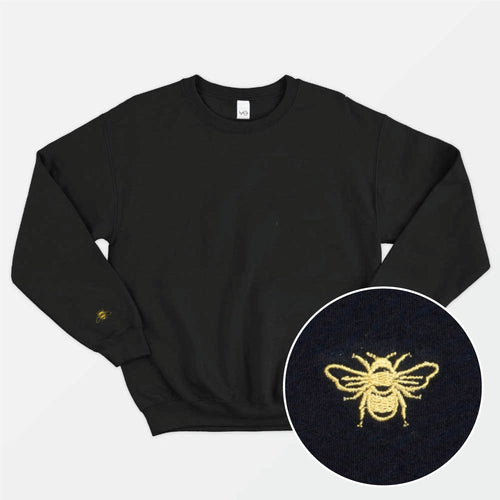 Winziges besticktes Bumble Bee ethisches veganes Sweatshirt (Unisex)